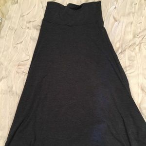 LuLaRoe EUC dark gray maxi skirt.